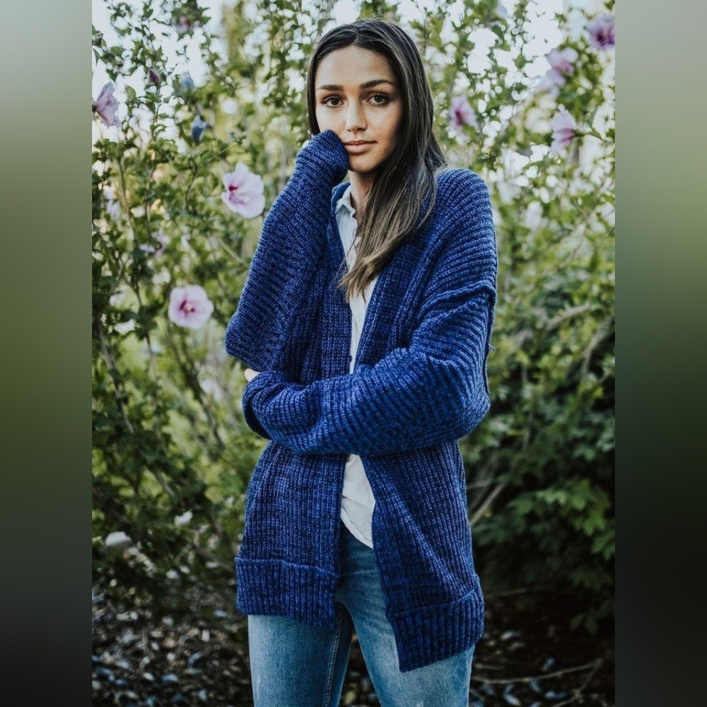 Free People Cobalt Blue High Hopes Cardigan